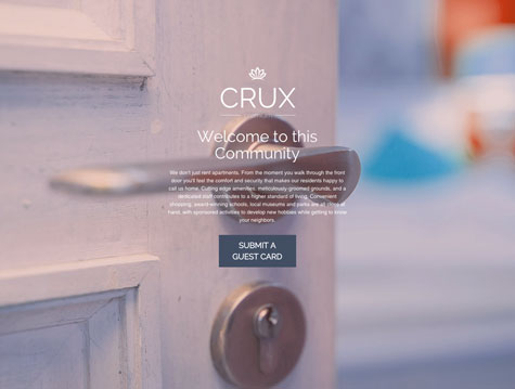 Crux Premium apartment website design