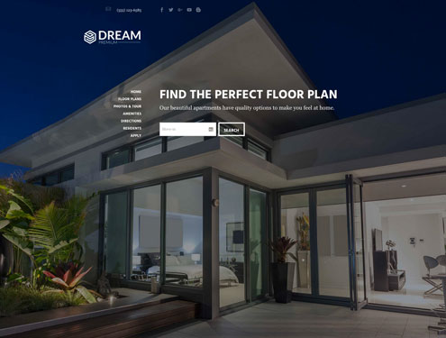 Dream Premium apartment website design