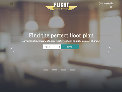 Flight Premium apartment website design