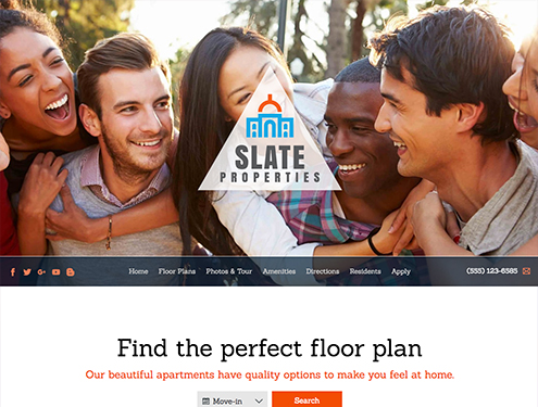 Slate Premium apartment website design